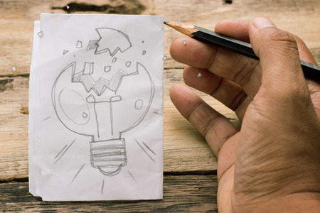 Burned out light bulbの写真素材