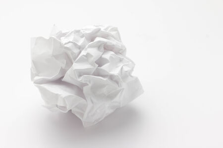 close-up of crumpled paper ballの写真素材