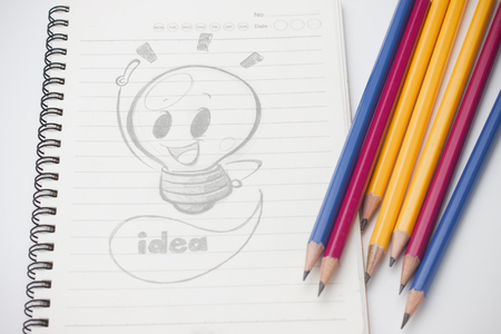 lamp cartoon of bookの写真素材