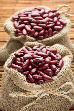 Sack of Red beansの写真素材