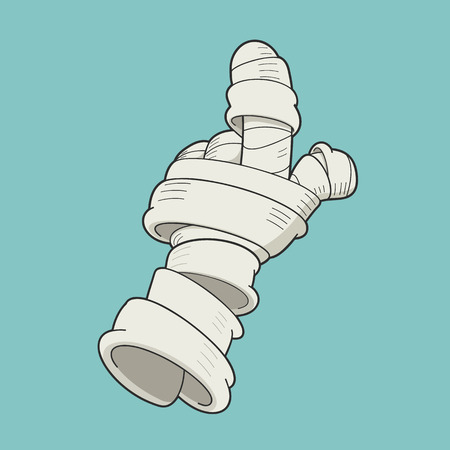 One hand of mummyのイラスト素材