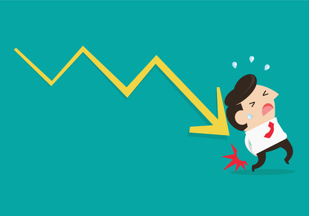 Businessman lose moneyのイラスト素材