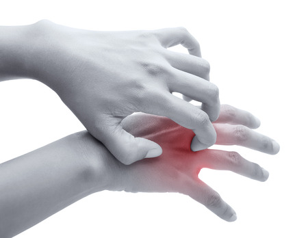 Scratch the itch with hand , Arm, itching, Concept with Healthcare And Medicine.