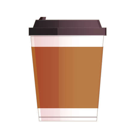 Illustration of a paper coffee cup on a white background.のイラスト素材