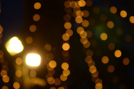 Beautiful blur and bokeh images. christmas light night,abstract circular bokeh backgroundの写真素材