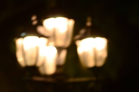 Beautiful blur and bokeh images. christmas light night,abstract circular bokeh backgroundの写真素材