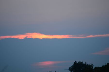 Blue sky with beautiful cloudsの写真素材
