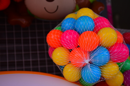 Animal dolls made of colorful rubber. Baby toysの写真素材