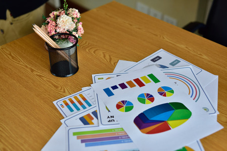 Business people meeting time working with new startup project. Idea presentation, analyze plans. Business Communication Connection Working Concept. Business People Meeting Design Ideas Concept.の写真素材