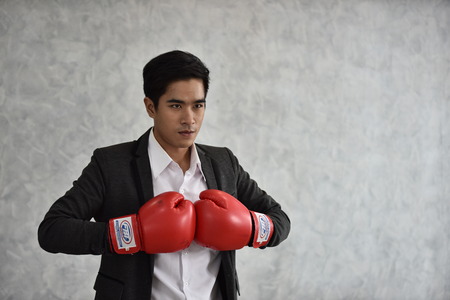 Â  Fight in business It's like boxing.の写真素材