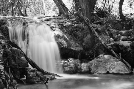 Waterfall in rainforest Thailand Warterfall in Karnchanaburi Province Thailandの写真素材