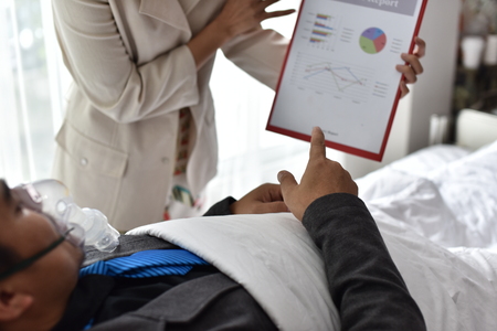 Businessmen are also working and making money while they sleep in bed in the hospital. Business...