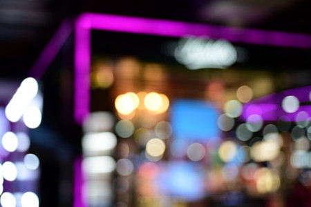 Beautiful blur and bokeh images. christmas light night,abstract circular bokeh background.の写真素材