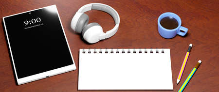 Digital Online Education. 3d render of mobile. Application learning on phone, mobile website...
