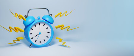 Education concept. 3d of clock on white background. Modern flat design isometric concept of...