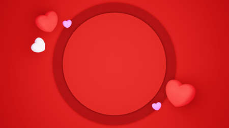 Paper cut Background set on red background celebration concept for Happy Women, dad mom, sweet...