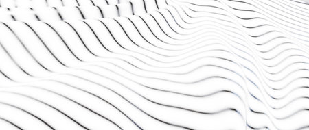 3d render of black and white cloth. iridescent holographic foil. abstract art fashion background.の写真素材