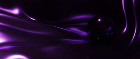 3d render of purple silk. iridescent holographic foil. abstract art fashion background.の写真素材