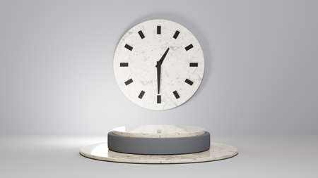 3D rendering of abstract background. Podium for show product. Blank scene showcase mockup with empty round stage.の写真素材