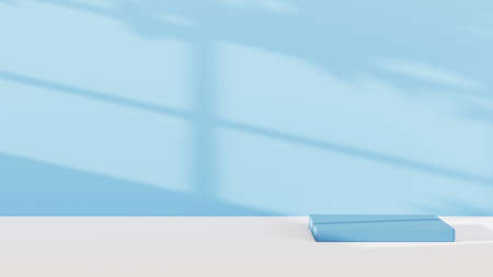 3D rendering of Podium for displaying the skin cream cosmetics decorations. Mockup background for show product.の写真素材