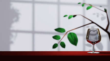 3D rendering of Background for displaying product, creams and cosmetics. For show product. Blank background showcase mockup.の写真素材