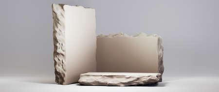 3D rendering of blank product background for displaying fashion and cream cosmetics decorations....