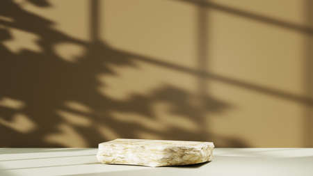 3D rendering of blank product background for displaying fashion and cream cosmetics decorations. Modern podium background for luxury product.の写真素材