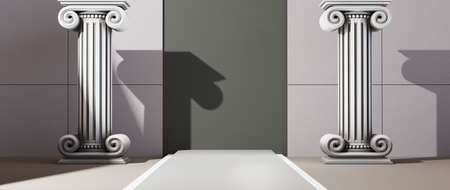 3D rendering of Background for displaying product, creams and cosmetics. For show product. Blank background showcase mockup.の写真素材