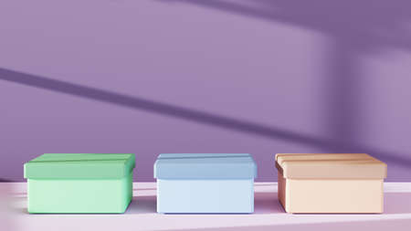 3D rendering of blank product background for displaying fashion and cream cosmetics decorations....