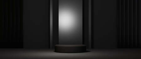 3D rendering of blank product background for displaying fashion and cream cosmetics decorations....