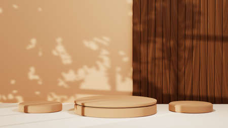 3D rendering of blank product background for displaying fashion and cream cosmetics decorations. Modern podium background for luxury product.の写真素材