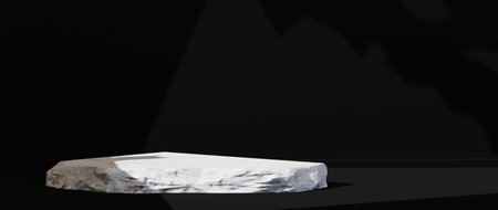 3D rendering of blank product background for displaying fashion and cream cosmetics decorations. Modern podium background for luxury product.の写真素材