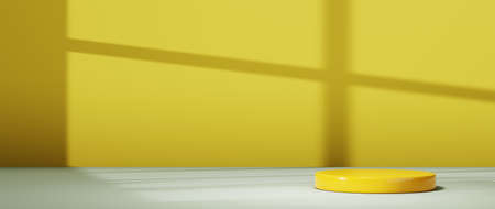 3D rendering of blank product background for displaying fashion and cream cosmetics decorations. Modern podium background for luxury product.の写真素材