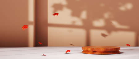 3D rendering of blank product background for displaying fashion and cream cosmetics decorations. Modern podium background for luxury product.の写真素材