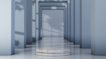 3D rendering of blank product background for displaying fashion and cream cosmetics decorations....