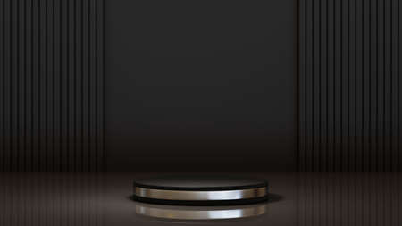 3D rendering of blank product background for displaying fashion and cream cosmetics decorations. Modern podium background for luxury product.の写真素材