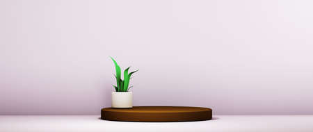 3D rendering of blank product background for displaying fashion and cream cosmetics decorations....