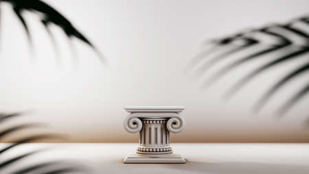 3D rendering of blank product background for displaying fashion and cream cosmetics decorations....