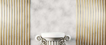 3D rendering of blank product background for backdrop fashion and cream cosmetics decorations....