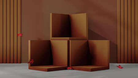 3D rendering of blank product background for backdrop fashion and cream cosmetics decorations....