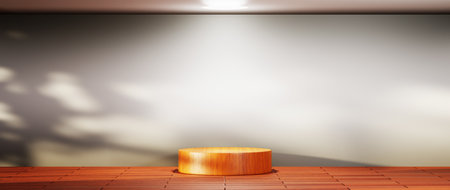 3D rendering of blank product background for backdrop fashion and cream cosmetics decorations. Modern blank podium background for luxury product.の写真素材