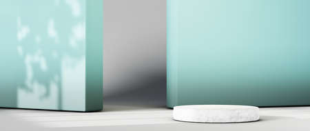 3D rendering of blank product background for backdrop fashion and cream cosmetics decorations. Modern blank podium background for luxury product.の写真素材