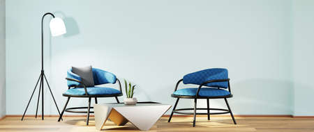 3D render of Home interior with ethnic decoration. Modern living room in house or apartment.の写真素材