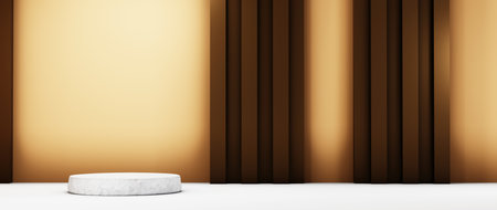 3D rendering of blank product background for backdrop fashion and cream cosmetics decorations. Modern blank podium background for luxury product.の写真素材