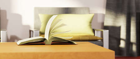 3D Rendering of . Education concept. Reading the book.の写真素材