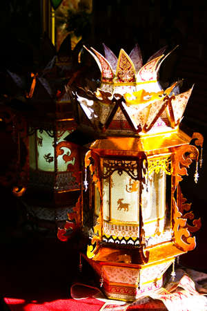 Thai Art, Thailand, Wat Prakeaw, cheangrai,lampの写真素材