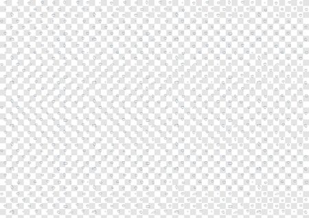 Different shape of small or tiny water drops vector isolated on transparency background, Glass bubble drop condensation surface, element design clean crystal drop splash wallpaper designのイラスト素材