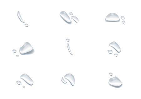 realistic water drop vectors isolated on white background ep37のイラスト素材