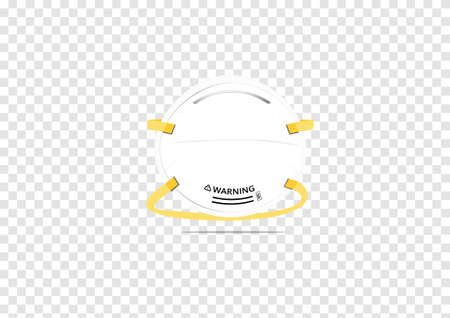 N95 particulate medical mask isolated on transparency backgroundのイラスト素材