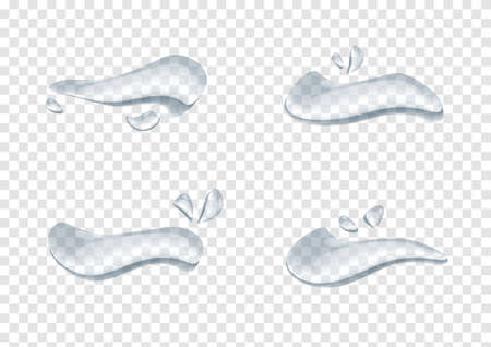realistic water drop vectors isolated on transparency backgroundのイラスト素材